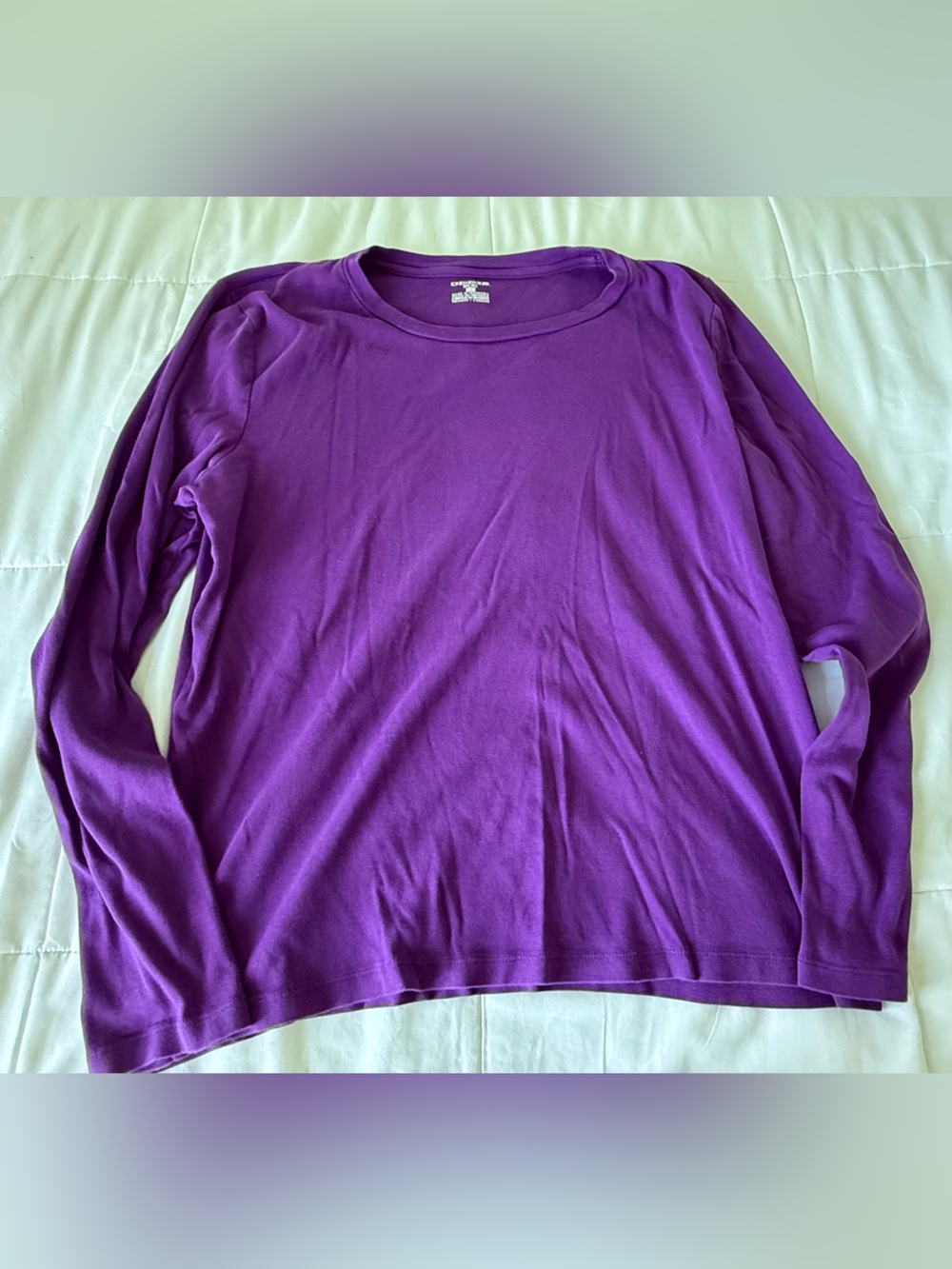 Jones New York Sport Cotton Purple Long Sleeve Tee